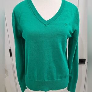 Calvin Klein Kelly Green V-Neck Sweater